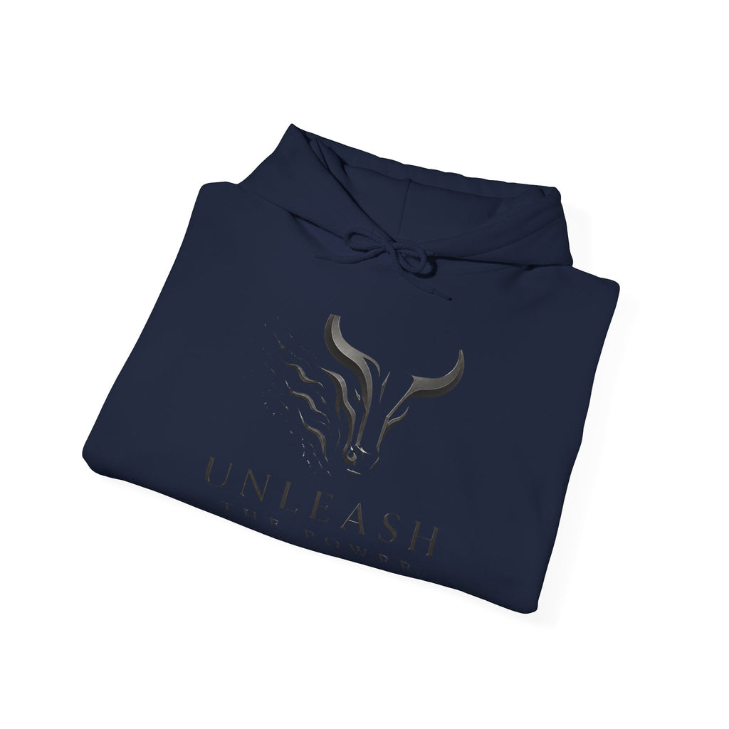 Unleash the Power Bull Logo Hoodie — Motivational Athletic Pullover