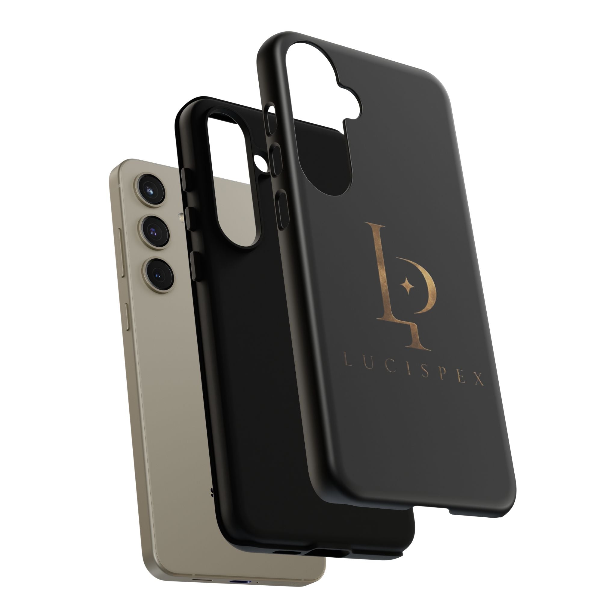 Phone Case — Black Lucispex Logo Tough Protective Case