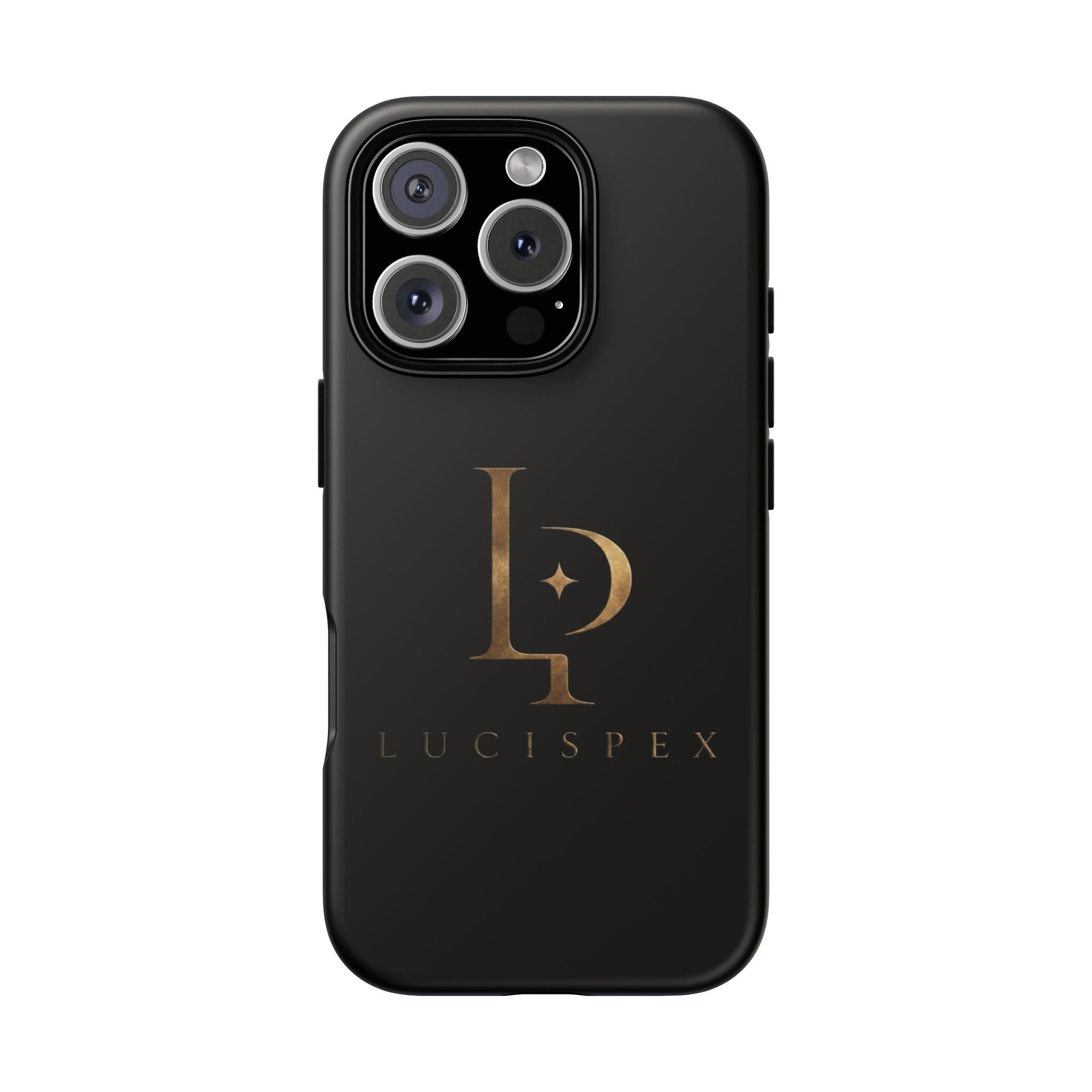 Phone Case — Black Lucispex Logo Tough Protective Case
