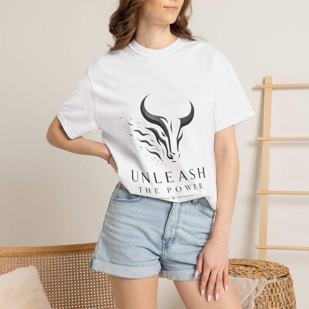 Unleash The Power T-Shirt — Bull Logo Motivational Graphic Tee