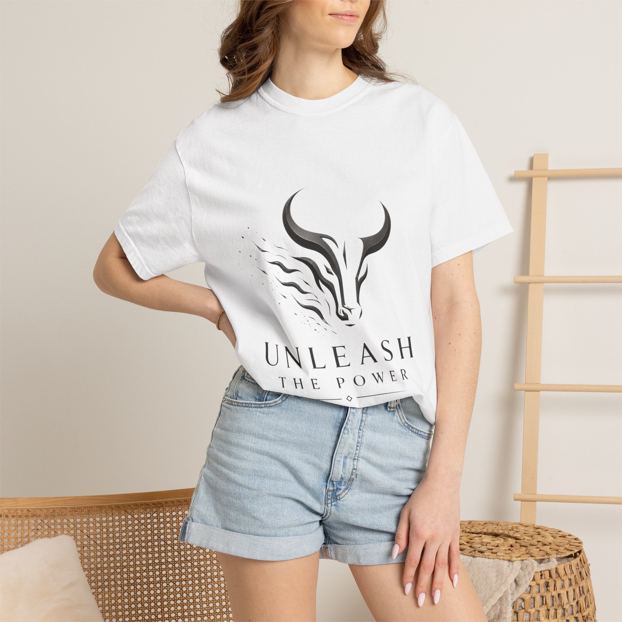 Unleash The Power T-Shirt — Bull Logo Motivational Graphic Tee